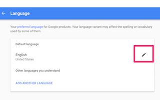 Google Driveの言語設定