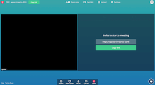 appear.inのビデオチャットルーム