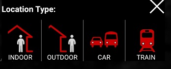 4Gmark (3G / 4G speed test)の現在地情報の選択