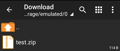 ZArchiverの解凍・圧縮操作したいファイルの選択