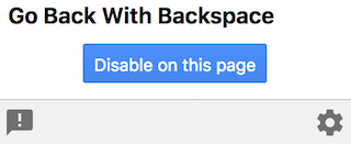 Go Back With Backspaceを無効に