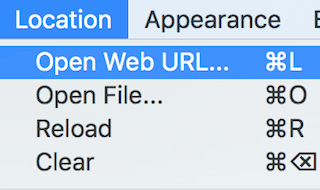 Heliumのメニュー