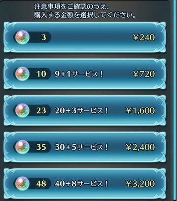 アプリの課金アイテム