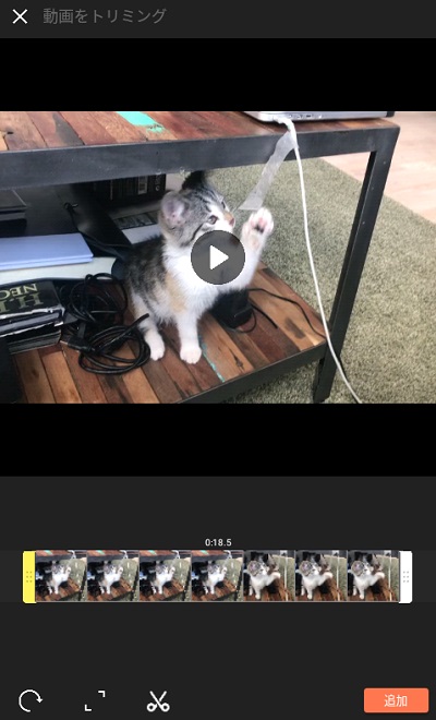 VivaVideoの動が編集