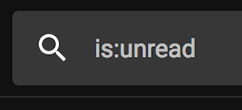 Gmailの検索ボックスで「is:unread」で検索