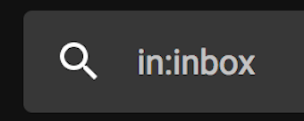 Gmailで検索で「in:inbox」を指定