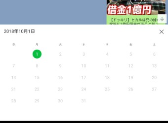 カレンダーから日付を選択