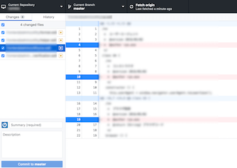 Github Desktopの起動画面