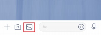 LINEのトーク画面下部の画像マーク