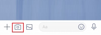 LINEのトーク画面下部のカメラマーク