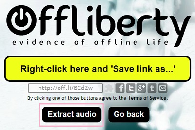 Offlibertyのダウンロード画面の「Right-click here and 'Save link as…'」のリンク