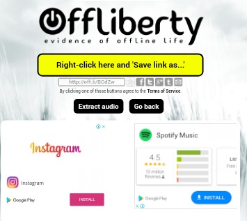 Offlibertyの黄色いボタン長押しでメニューを表示させる
