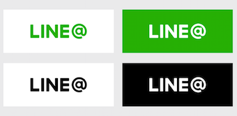 LINE@のロゴ画像の4色