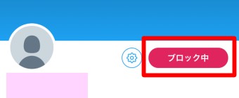 ブロックしたユーザーを開き「ブロック中」をタップ