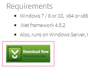 下記リンク先の公式サイトに移動したらページの後半部分に「Download Now」と書かれた緑色のボタン