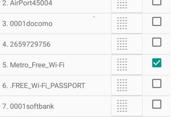 チェックを入れたWifi