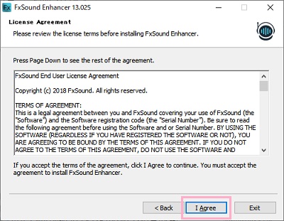 ライセンス画面は「I Agree」をクリックして進みます