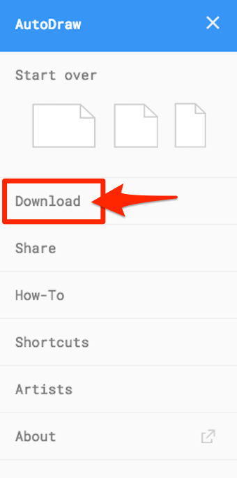 ダウンロードをクリック