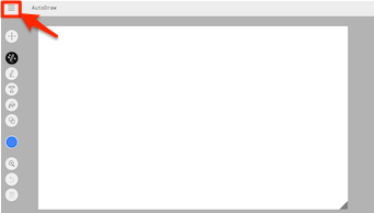 イラストを書き終えたら、左上の「三」ボタンをクリック