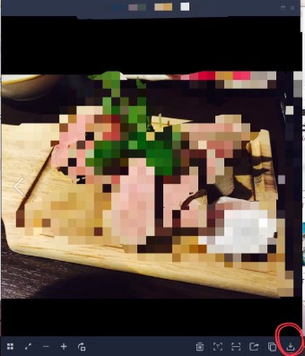 アルバムの保存マークの画面