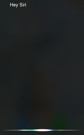 Hey Siriの画面