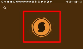 SoundHoundの黄色い丸