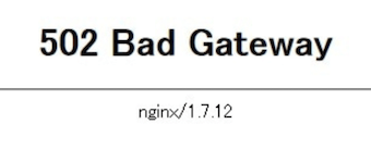 502 Bad Gateway