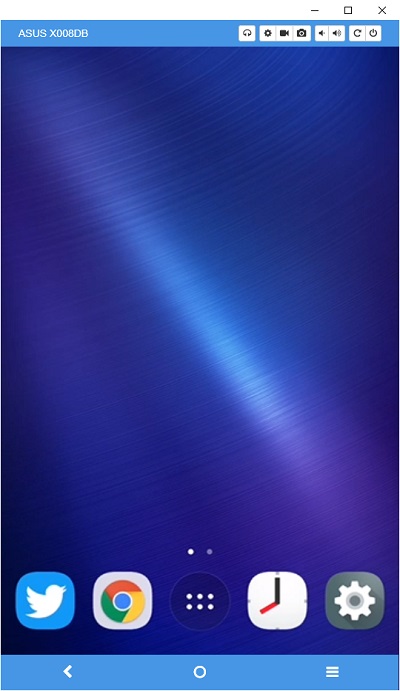 Vysorにスマホ画面が表示