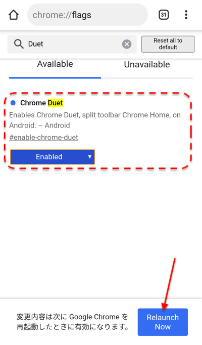 「Relaunch Now」をタップ