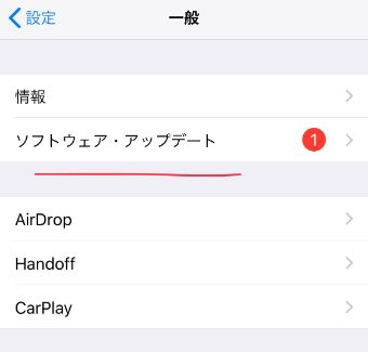 『ソフトウェア・アップデート』からアップデート