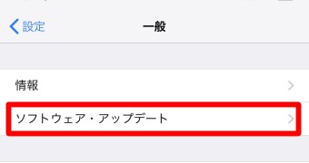 「ソフトウェア・アップデート」をタップ