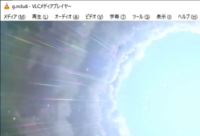 m3u8形式のファイルを再生