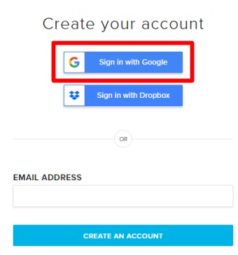 Googleアカウントで作るので「Sign in with Google」をクリックしGoogleのアカウント名などを入力