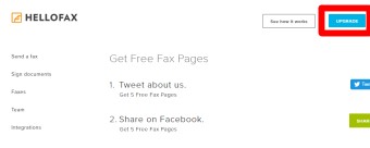 画面の右上にある「UPGRADE」をクリック