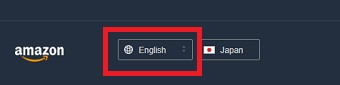 「English」をクリック