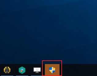 管理者権限を有効にするWindows アイコンが点滅