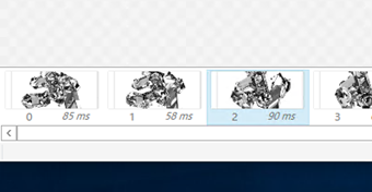 削除したい最後のフレームを選択