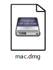 .dmgファイルにHFSExplorerのアイコンが表示