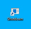 シャットダウン用のショートカットがデスクトップ画面に作成
