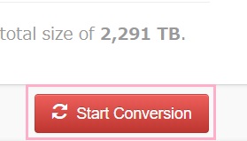 「Start Conversion」ボタンをクリック