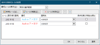 好きなだけ条件付き書式を追加