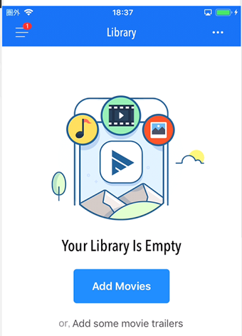 PlayerXtreme Media Playerのライブラリー画面の表示