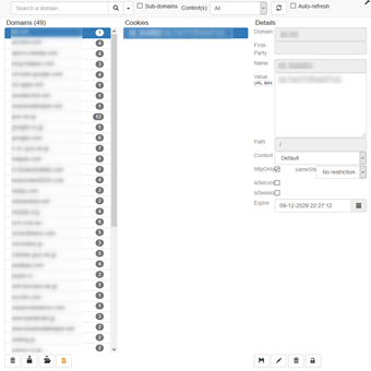 Cookie Quick ManagerでCookieの有効期限を確認・変更する