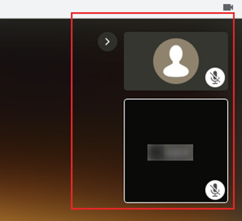 ビデオ通話の画面