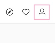 アカウントアイコンをクリックしてマイページに移動