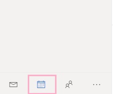 Outlookを起動しカレンダーアイコンをクリック