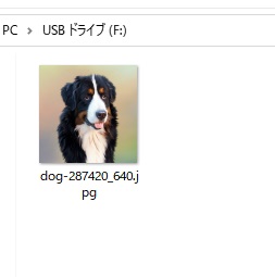 USBメモリにファイルをコピー