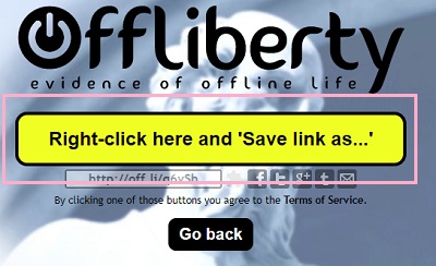 「Right-click here and 'Save link as...'」を右クリックして「ファイル名を付けて保存」からファイルをダウンロード