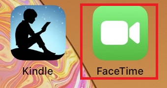 「FaceTime」のアプリをタップ
