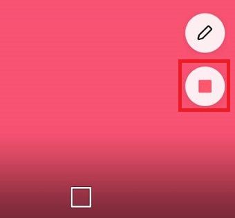 画面の右下の赤い四角のマークをタップして画面共有を停止させる